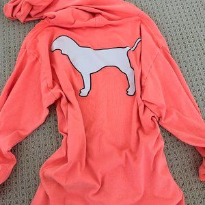 ✧˖° VS PINK Y2K 2009 CORAL HOODIE SHIRT ✧˖°